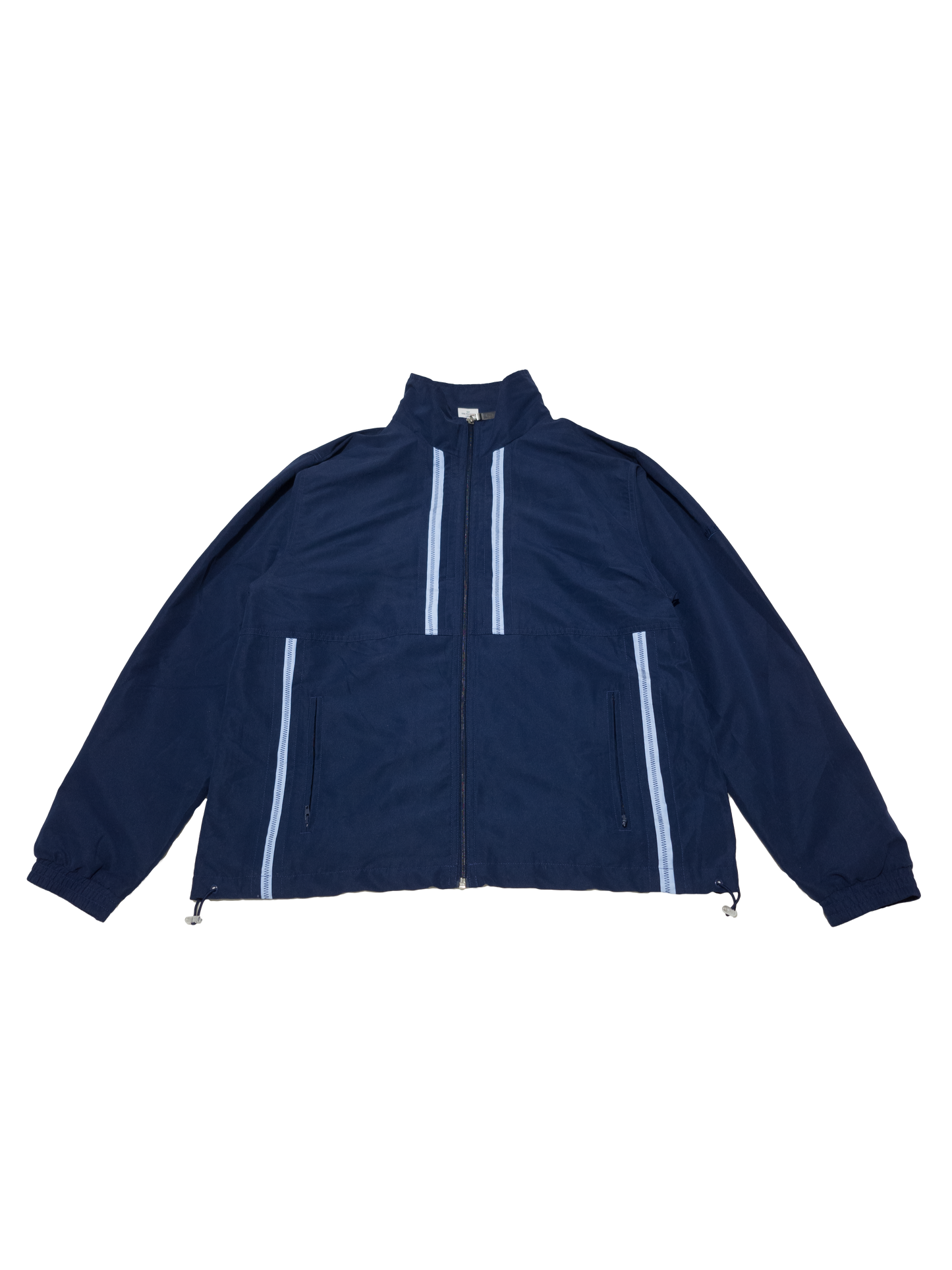 navy zip wind- breaker