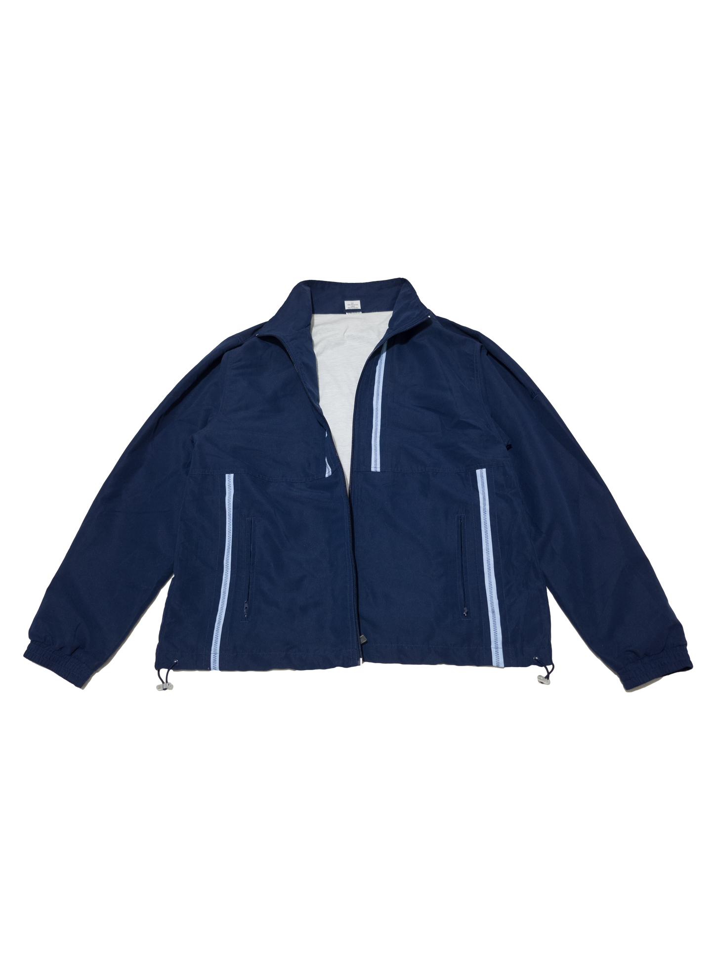 navy zip wind- breaker