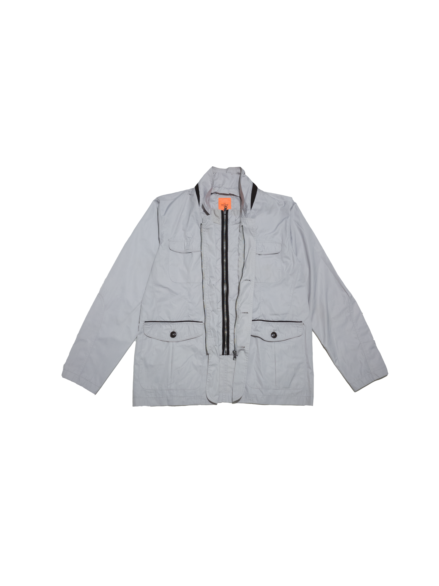 gray utility jacket