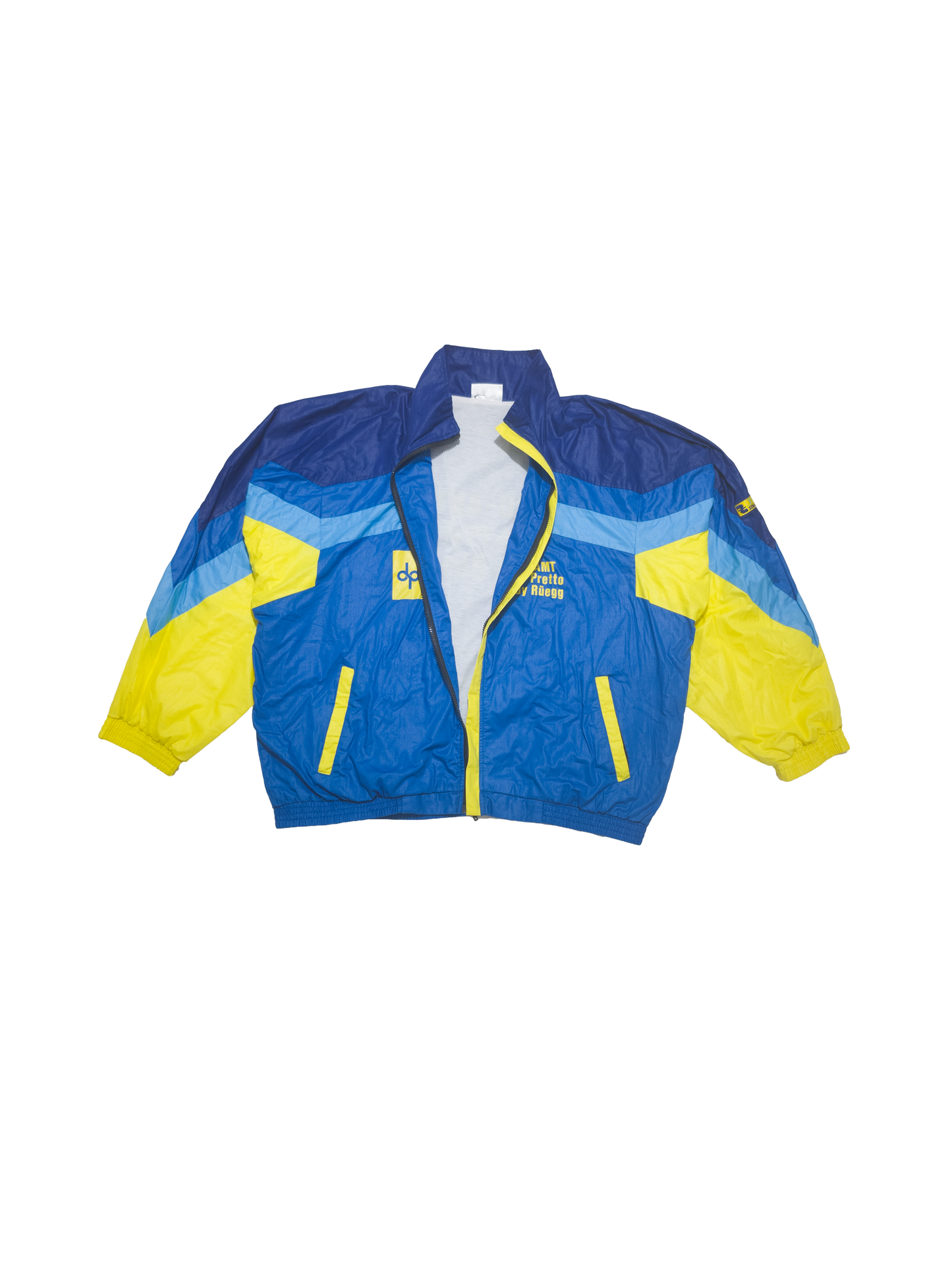 blue-yellow windbreaker