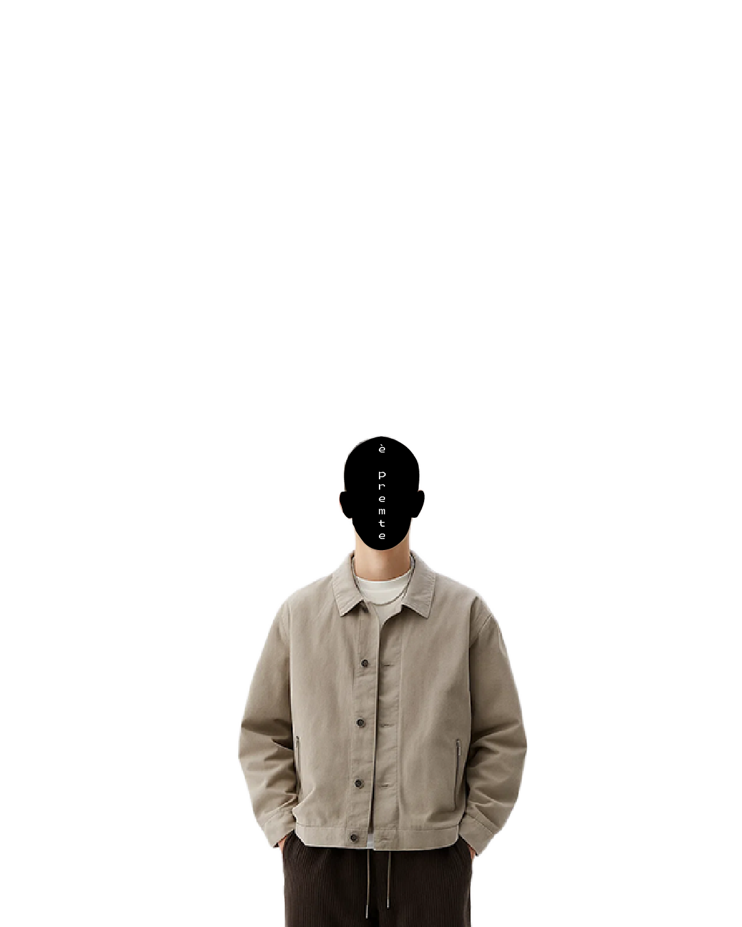 beige casual jacket