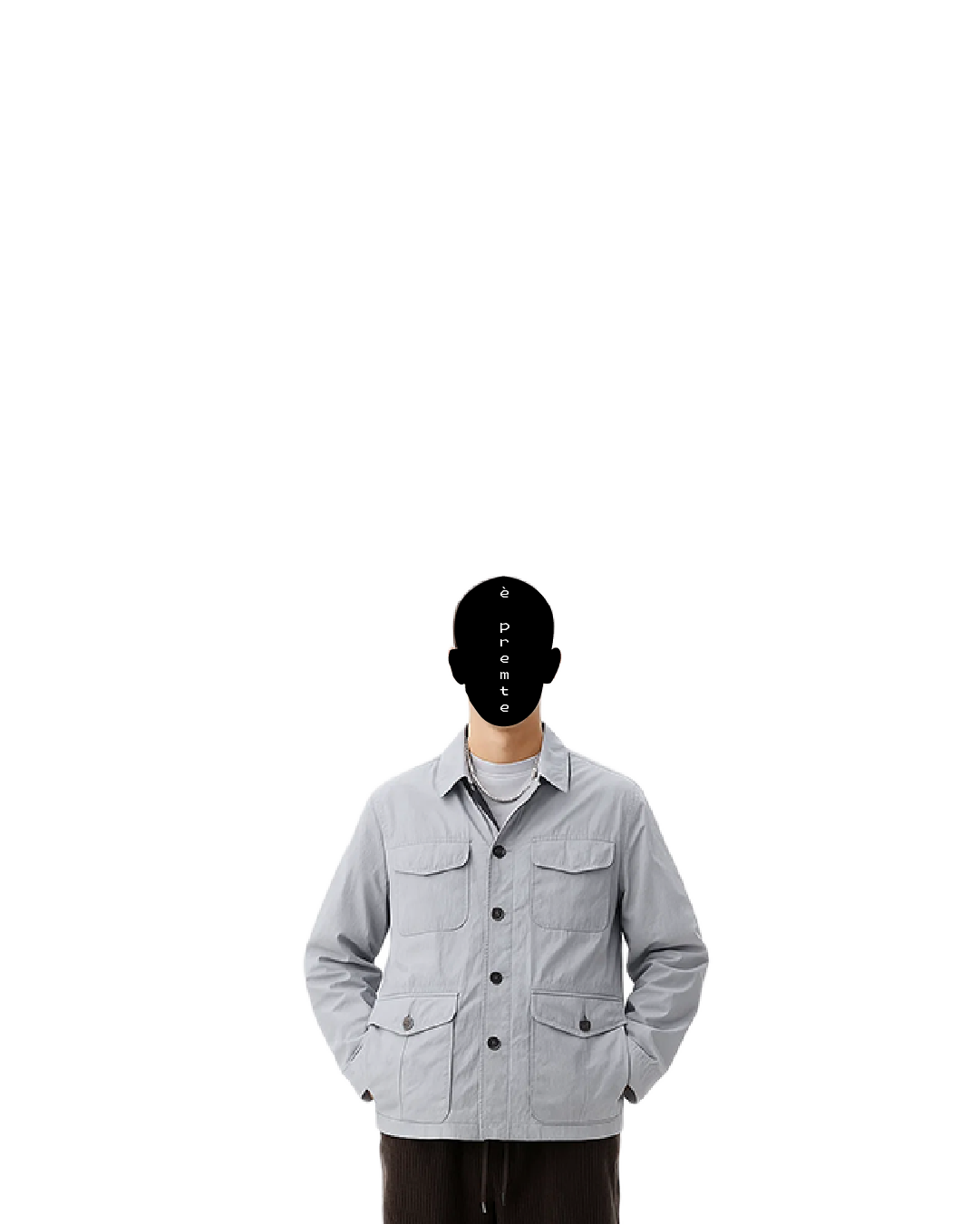 gray utility jacket