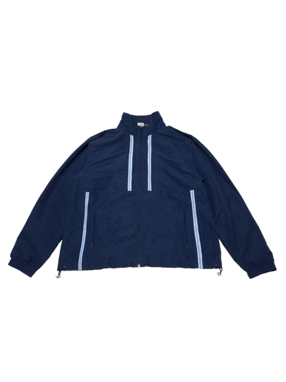 navy zip wind- breaker