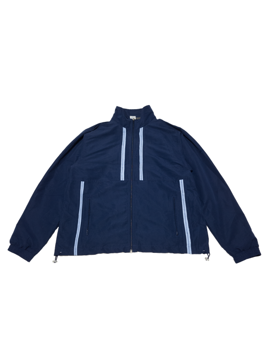 navy zip wind- breaker