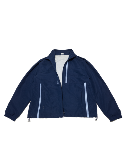 navy zip wind- breaker