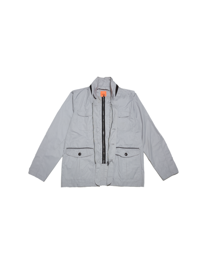 gray utility jacket