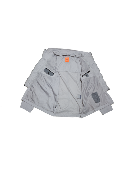 gray utility jacket