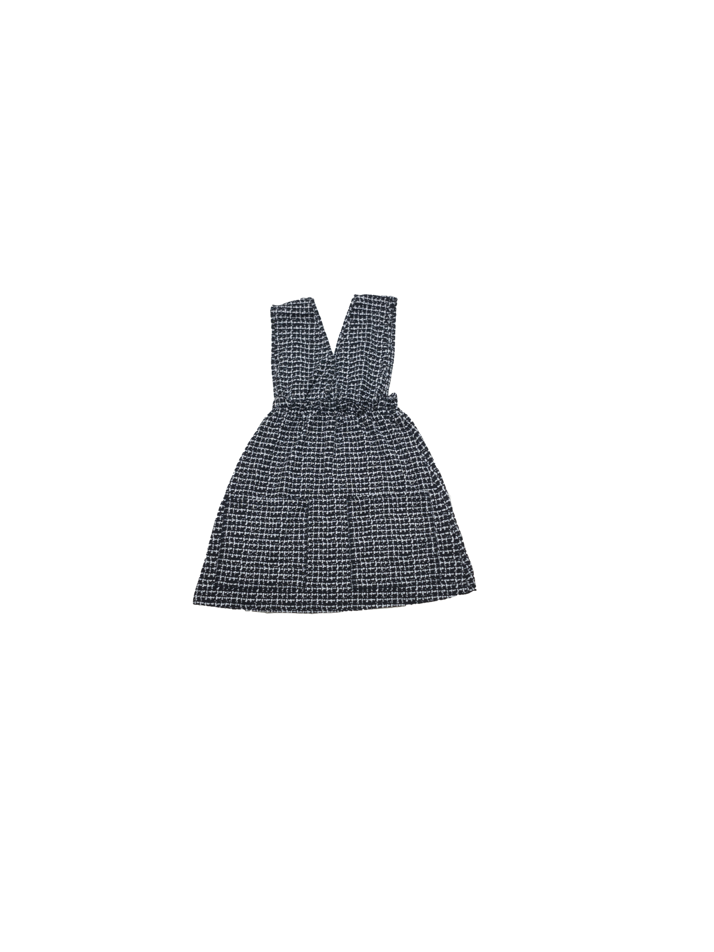 hound-stooth sleeve-less dress