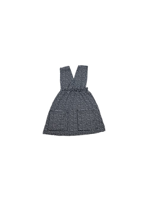 hound-stooth sleeve-less dress