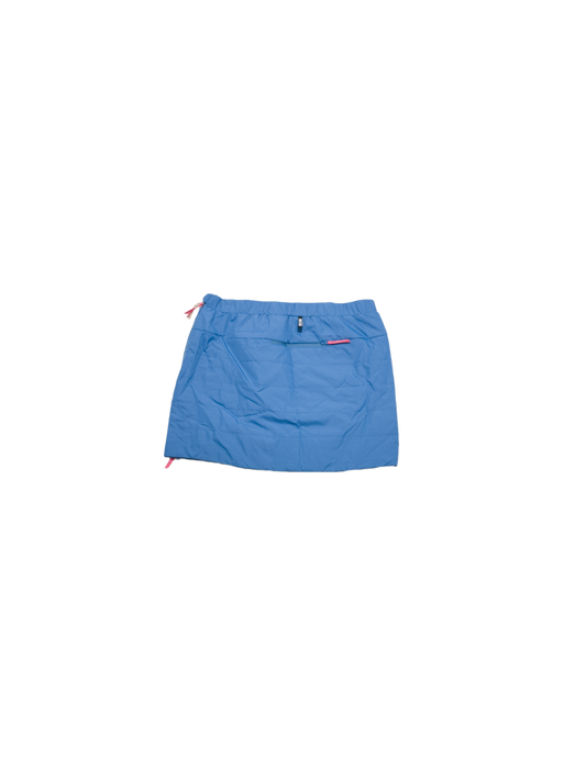 blue quilted skirt