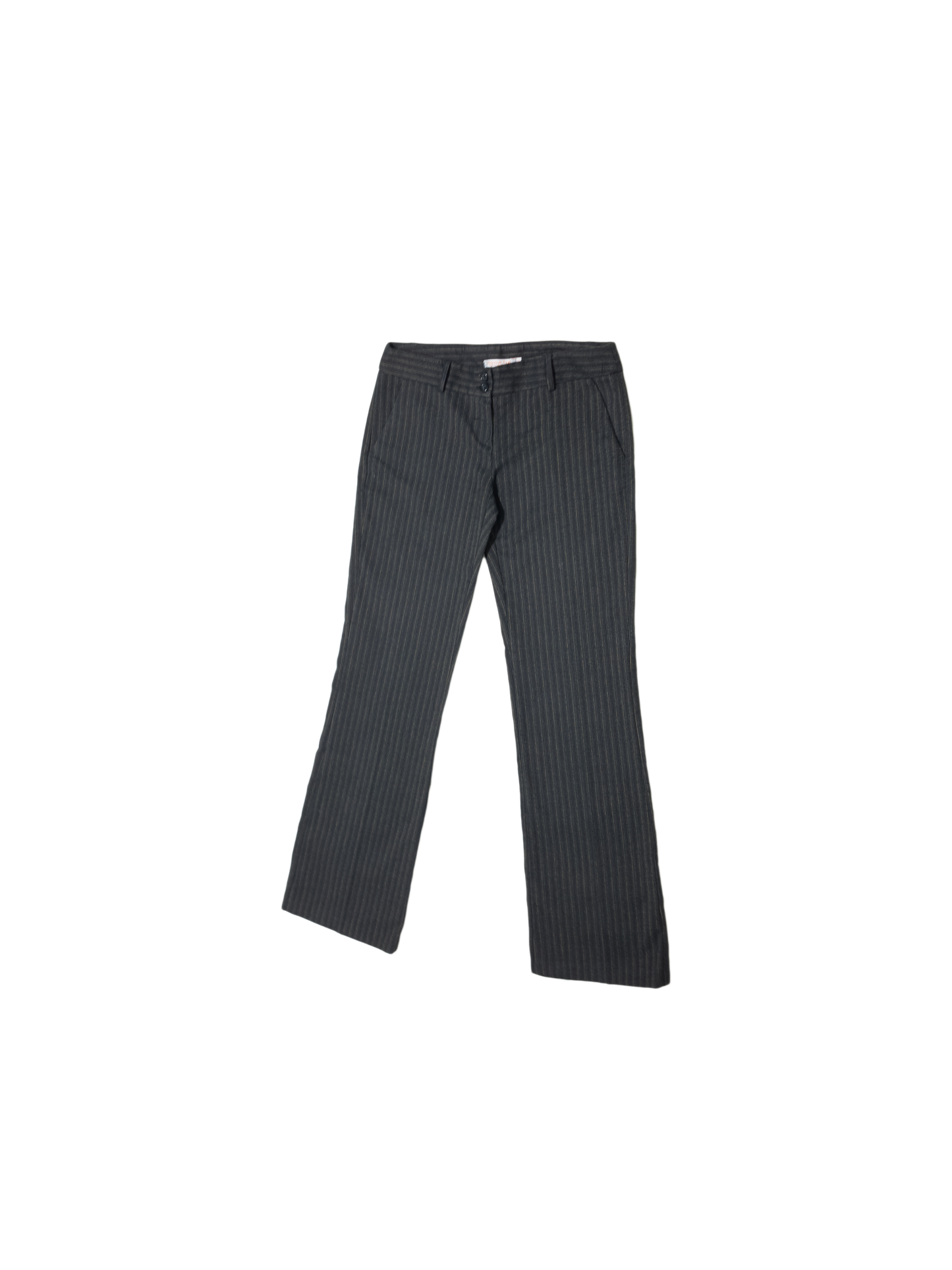 black pinstripe trousers