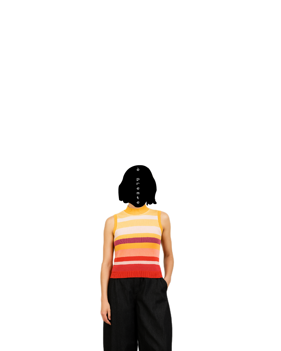 striped knit tank