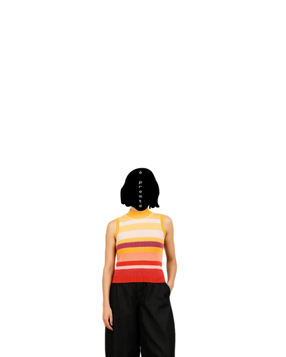 striped knit tank