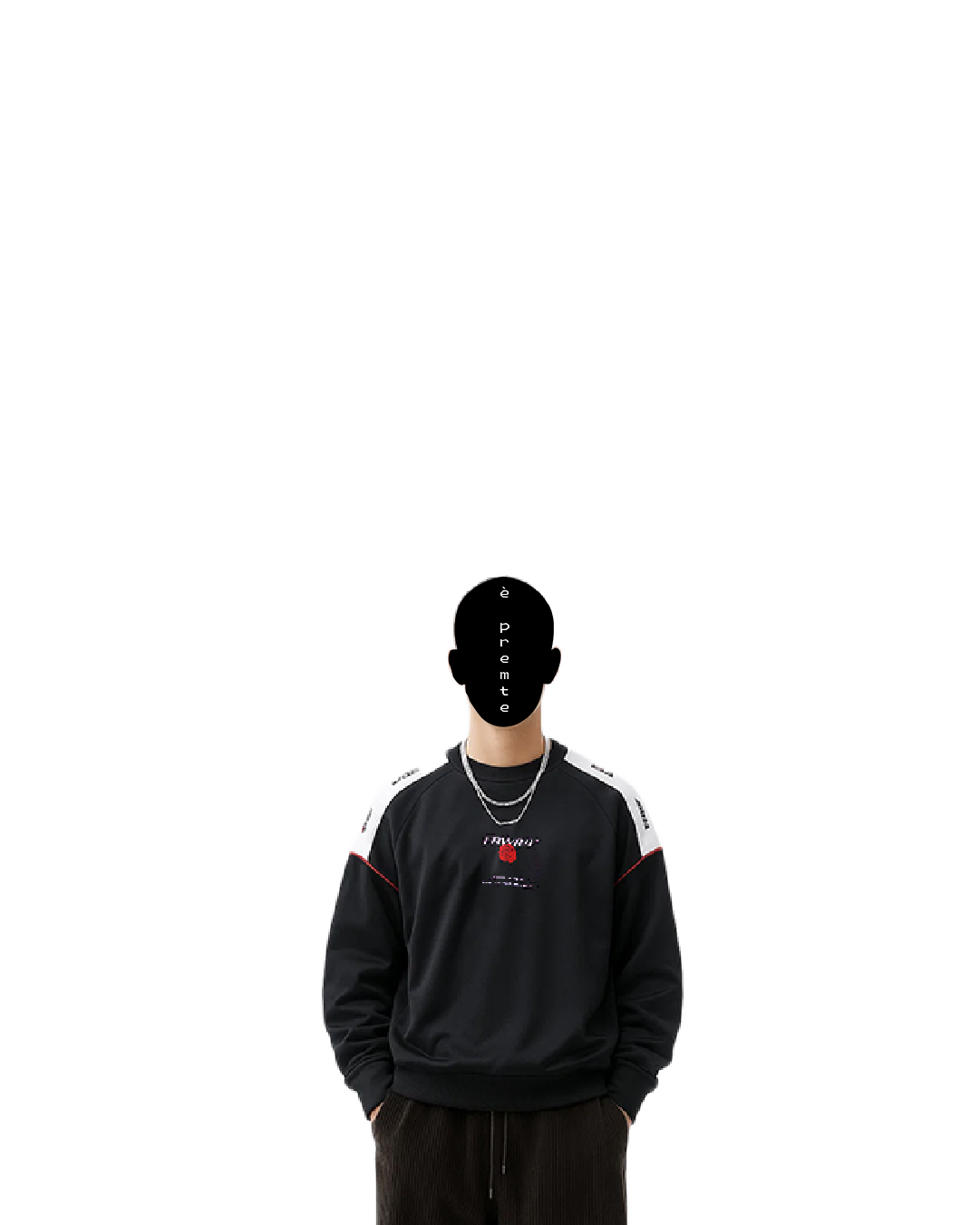 black athletic pullover